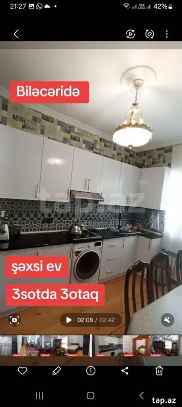 Satılır 3 otaqlı həyət evi