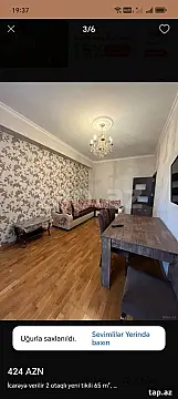 Kirayə verilir 2 otaqlı mənzil 60 m²