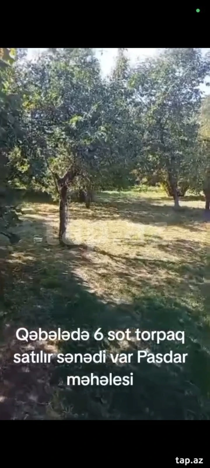 Satılır torpaq sahəsi
