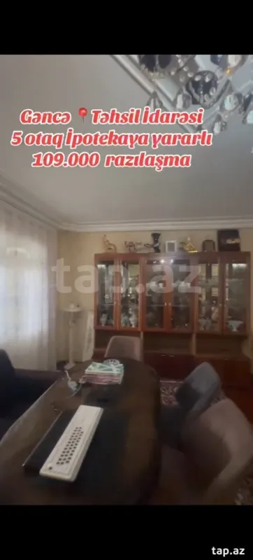 Satılır 5 otaqlı mənzil 95 m²