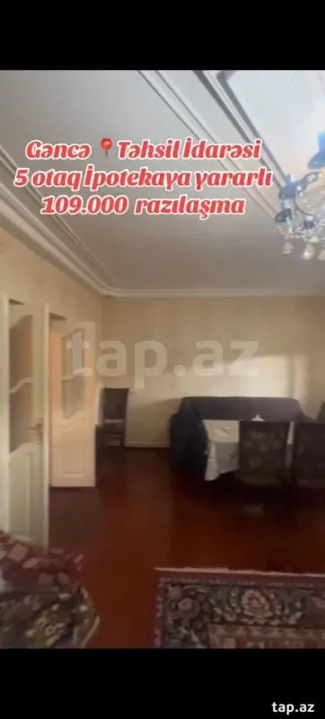 Satılır 5 otaqlı mənzil 95 m²