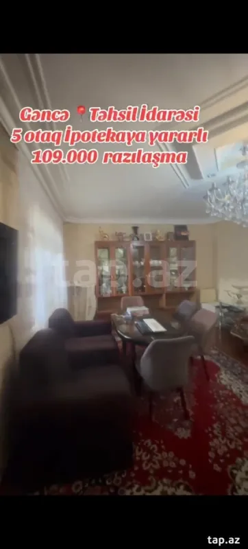 Satılır 5 otaqlı mənzil 95 m²