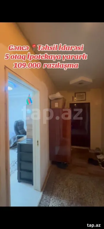 Satılır 5 otaqlı mənzil 95 m²