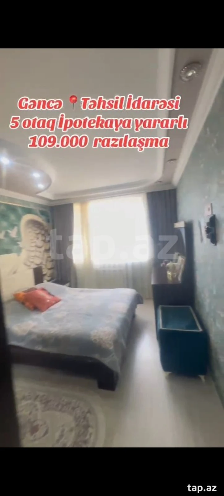Satılır 5 otaqlı mənzil 95 m²