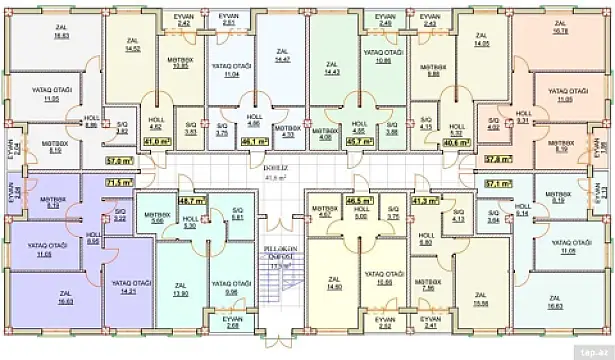 Satılır 2 otaqlı yeni tikili 46 m²