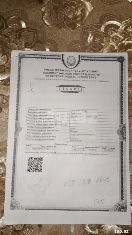 Satılır torpaq sahəsi