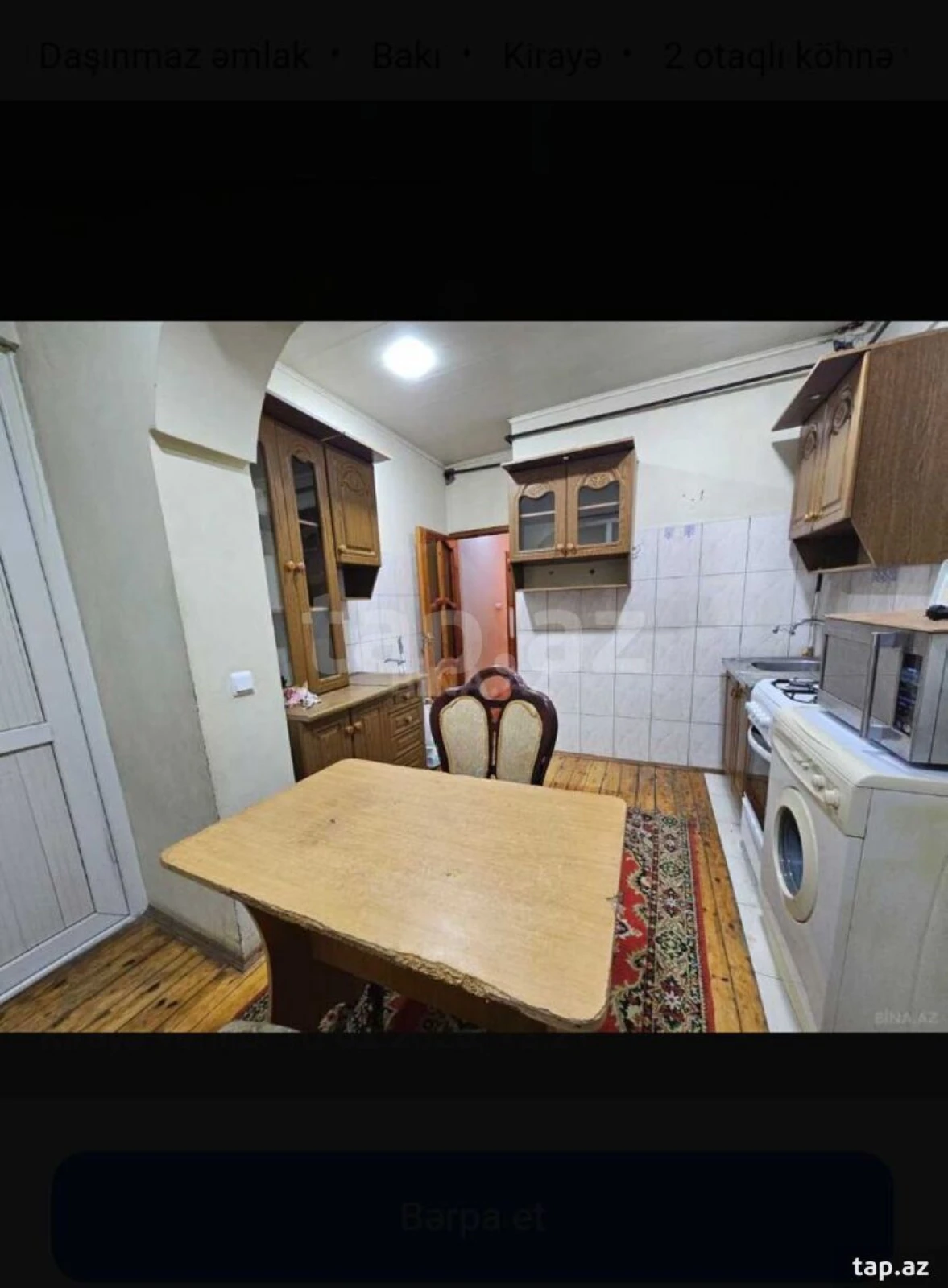 Kirayə verilir 2 otaqlı mənzil 70 m²