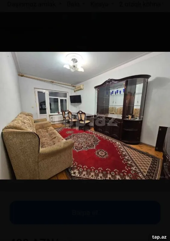 Kirayə verilir 2 otaqlı mənzil 70 m²