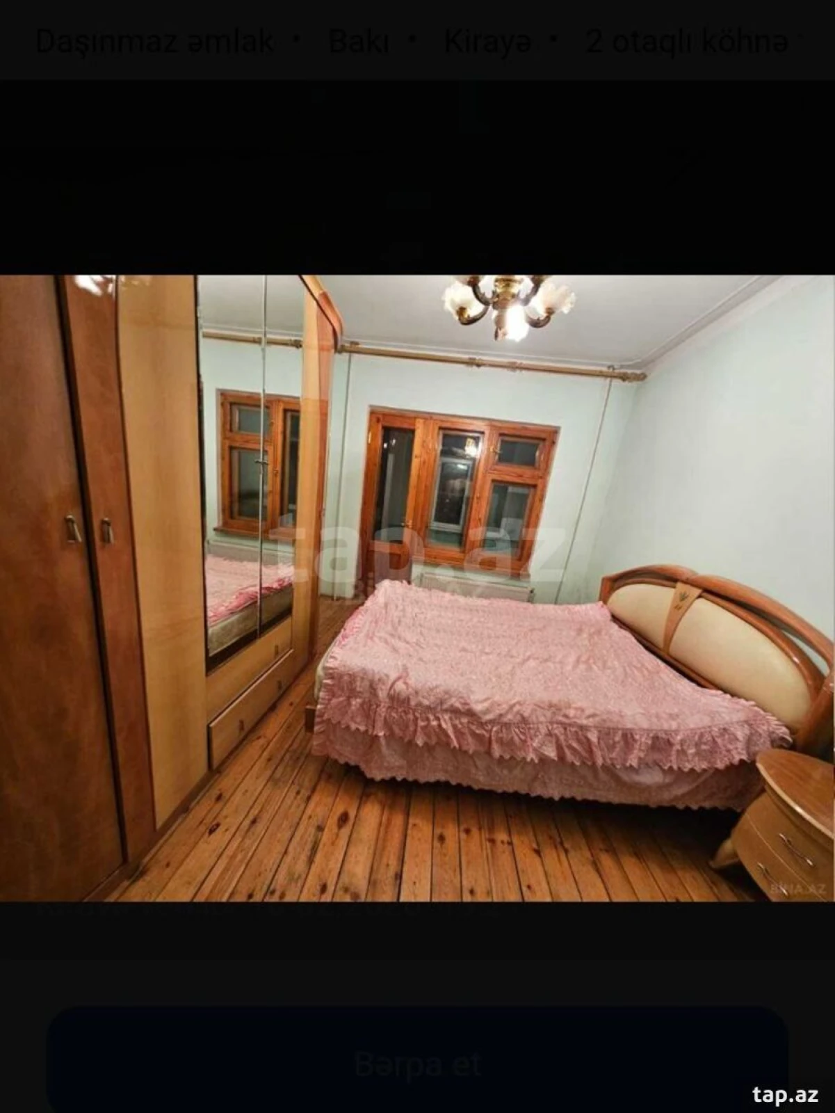 Kirayə verilir 2 otaqlı mənzil 70 m²