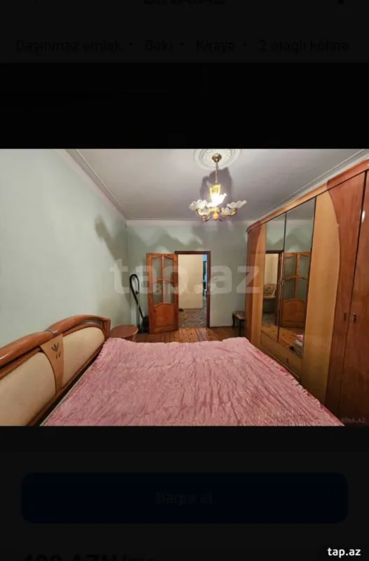 Kirayə verilir 2 otaqlı mənzil 70 m²