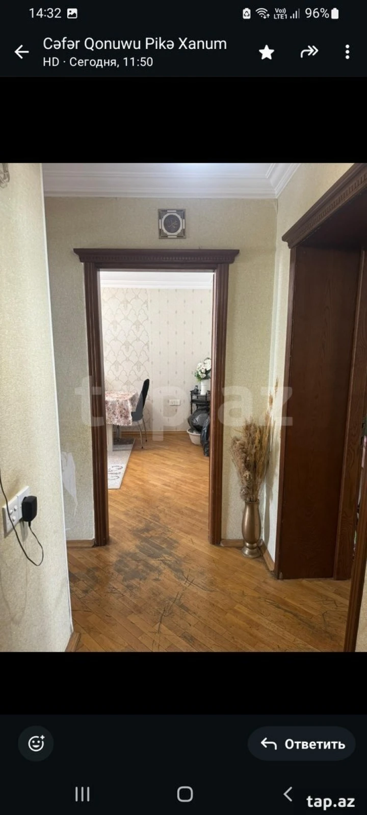 Kirayə verilir 3 otaqlı mənzil 70 m²