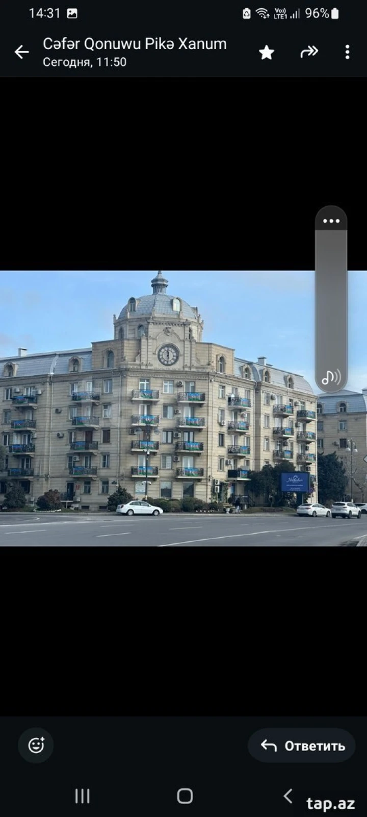 Kirayə verilir 3 otaqlı mənzil 70 m²