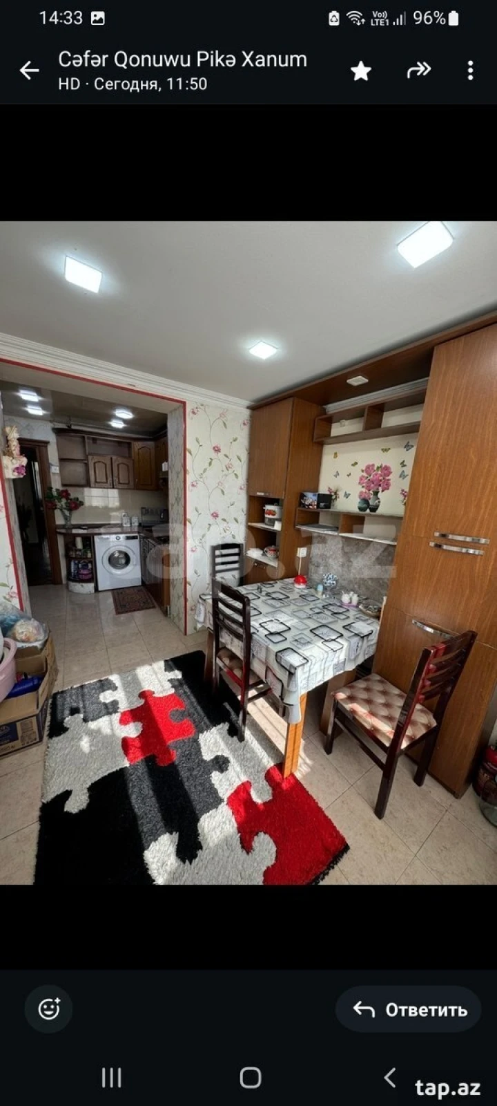 Kirayə verilir 3 otaqlı mənzil 70 m²