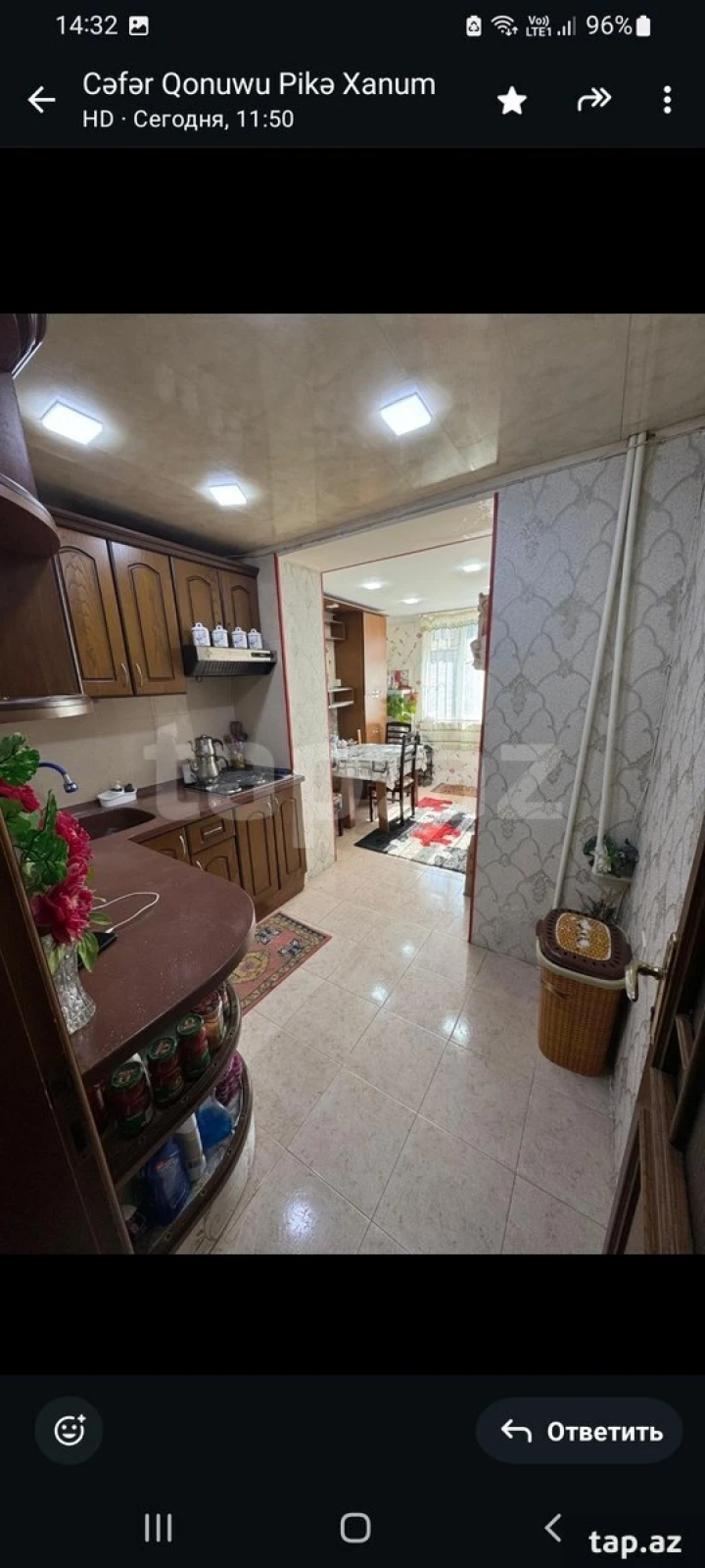 Kirayə verilir 3 otaqlı mənzil 70 m²
