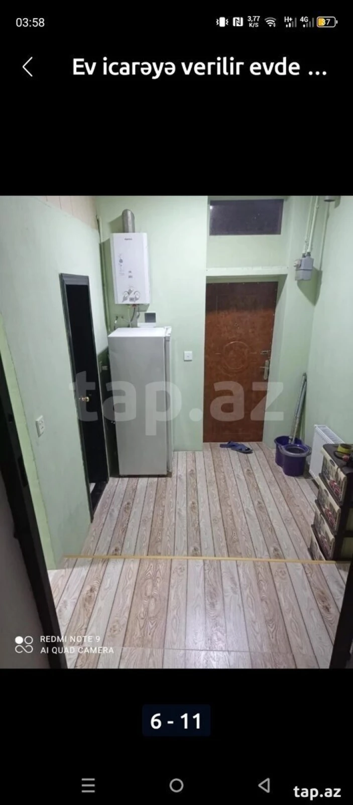 Kirayə verilir 1 otaqlı həyət evi