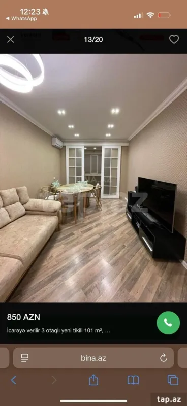 Kirayə verilir 3 otaqlı yeni tikili 150 m²