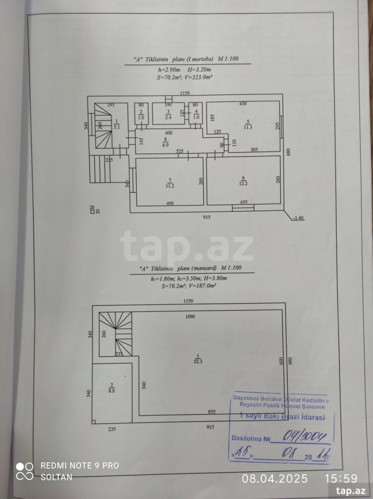 Satılır 3 otaqlı həyət evi