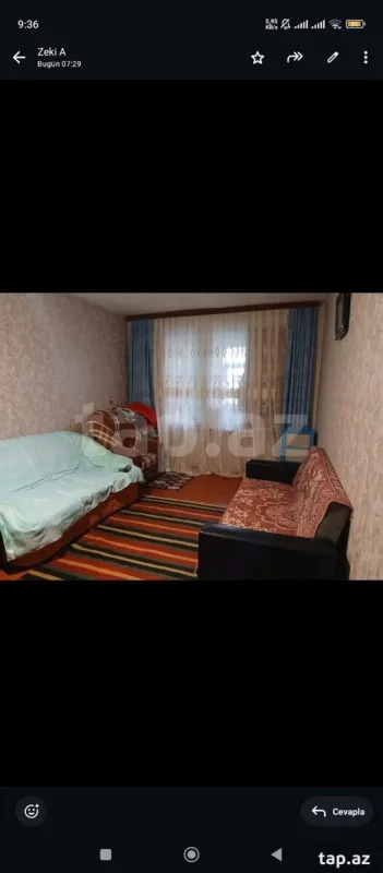 Kirayə verilir 1 otaqlı mənzil 25 m²