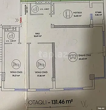 Satılır 4 otaqlı yeni tikili 132 m²