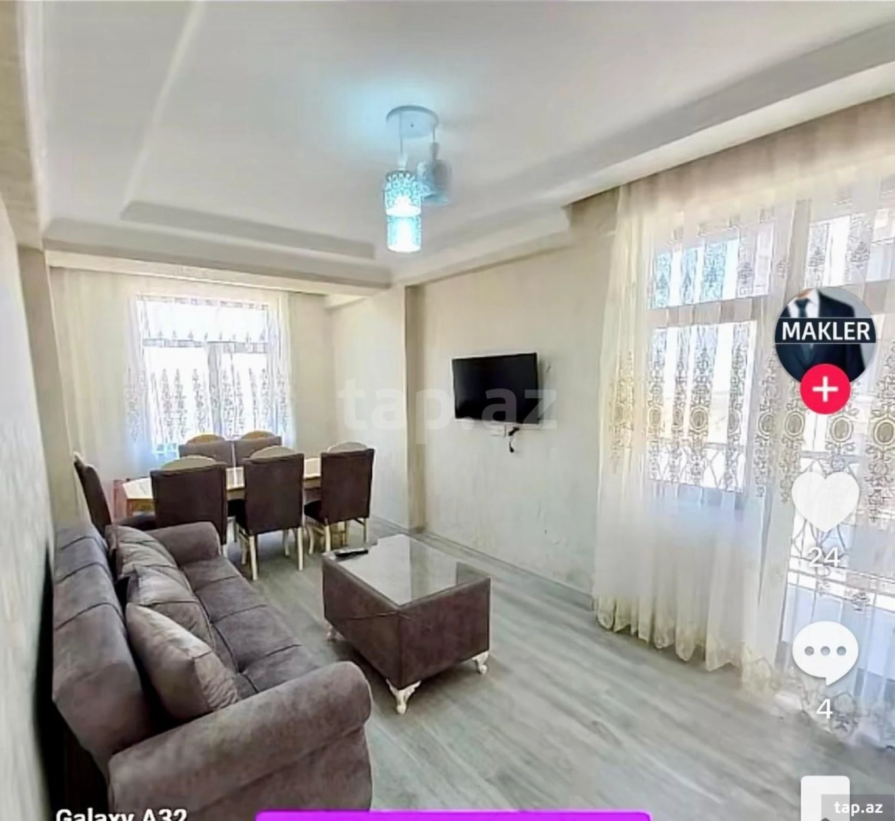 Kirayə verilir 3 otaqlı yeni tikili 130 m²