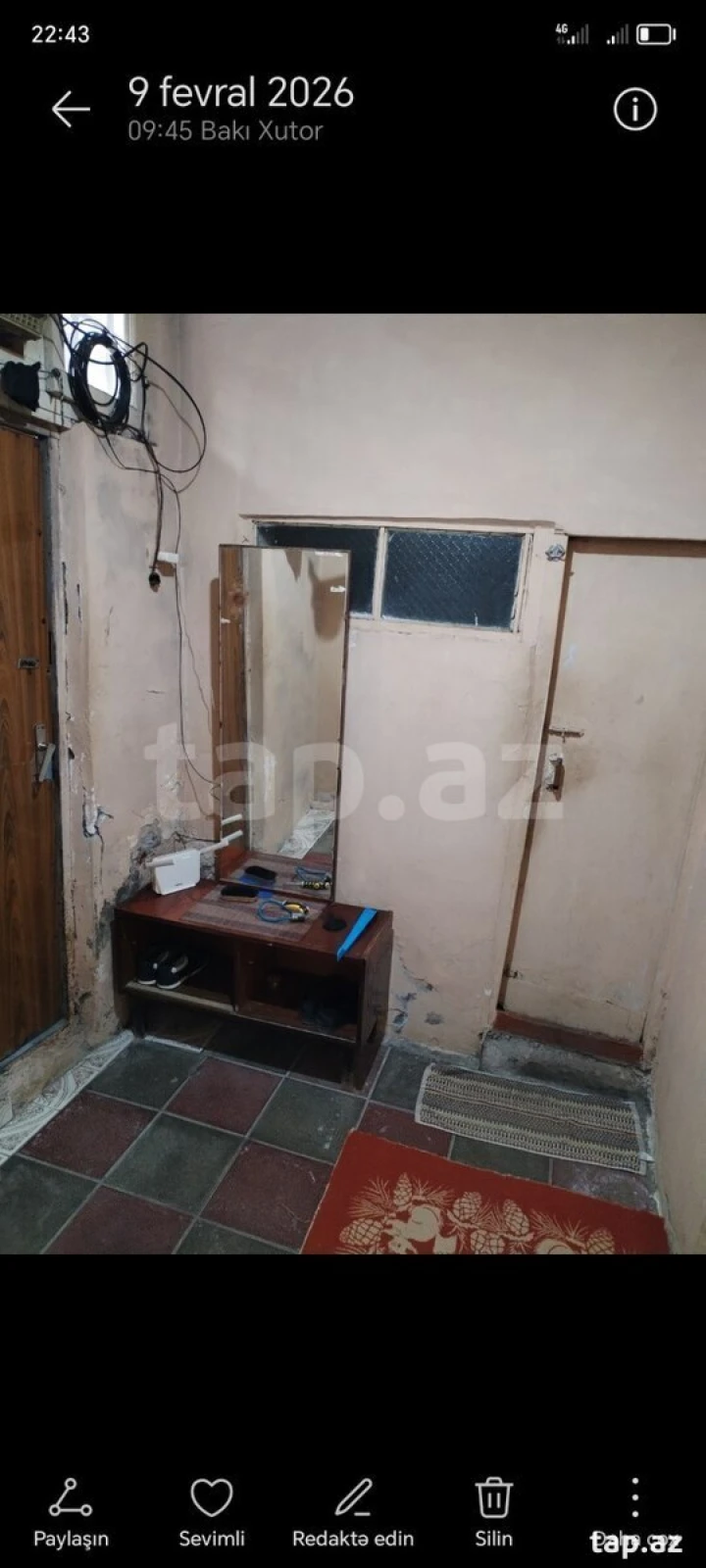 Kirayə verilir 2 otaqlı mənzil 72 m²