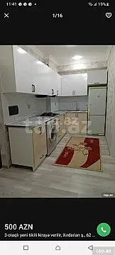 Kirayə verilir 3 otaqlı yeni tikili 62 m²