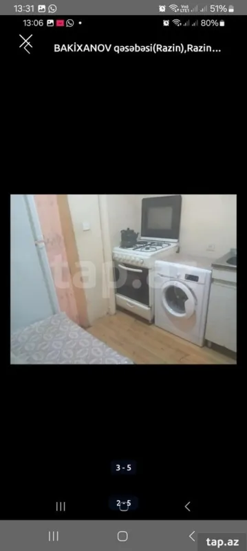 Kirayə verilir 1 otaqlı həyət evi