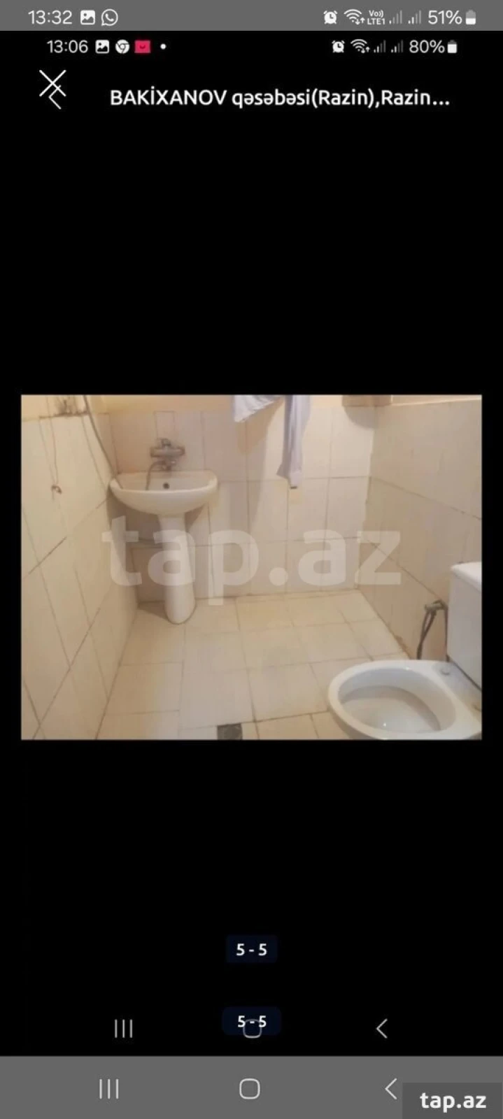 Kirayə verilir 1 otaqlı həyət evi