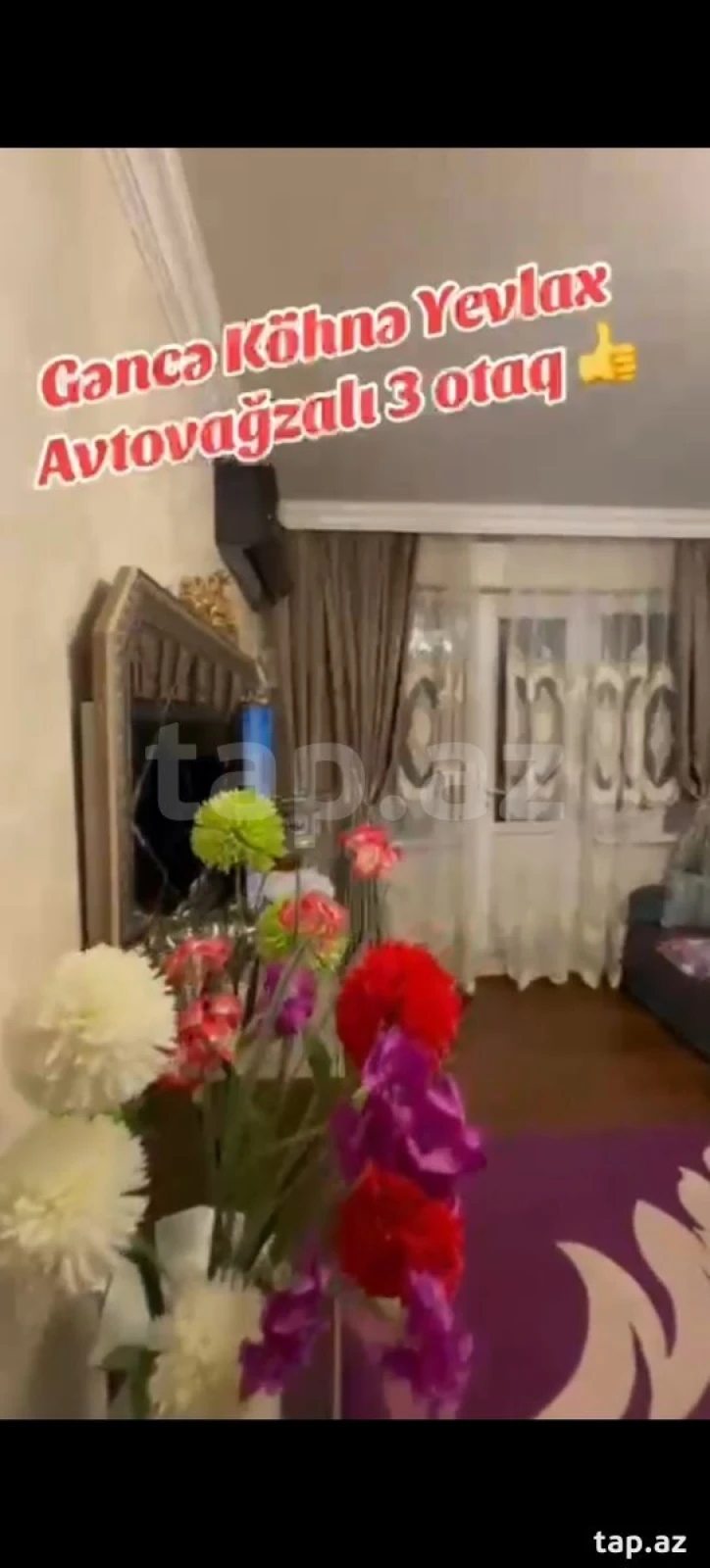 Satılır 3 otaqlı mənzil 60 m²