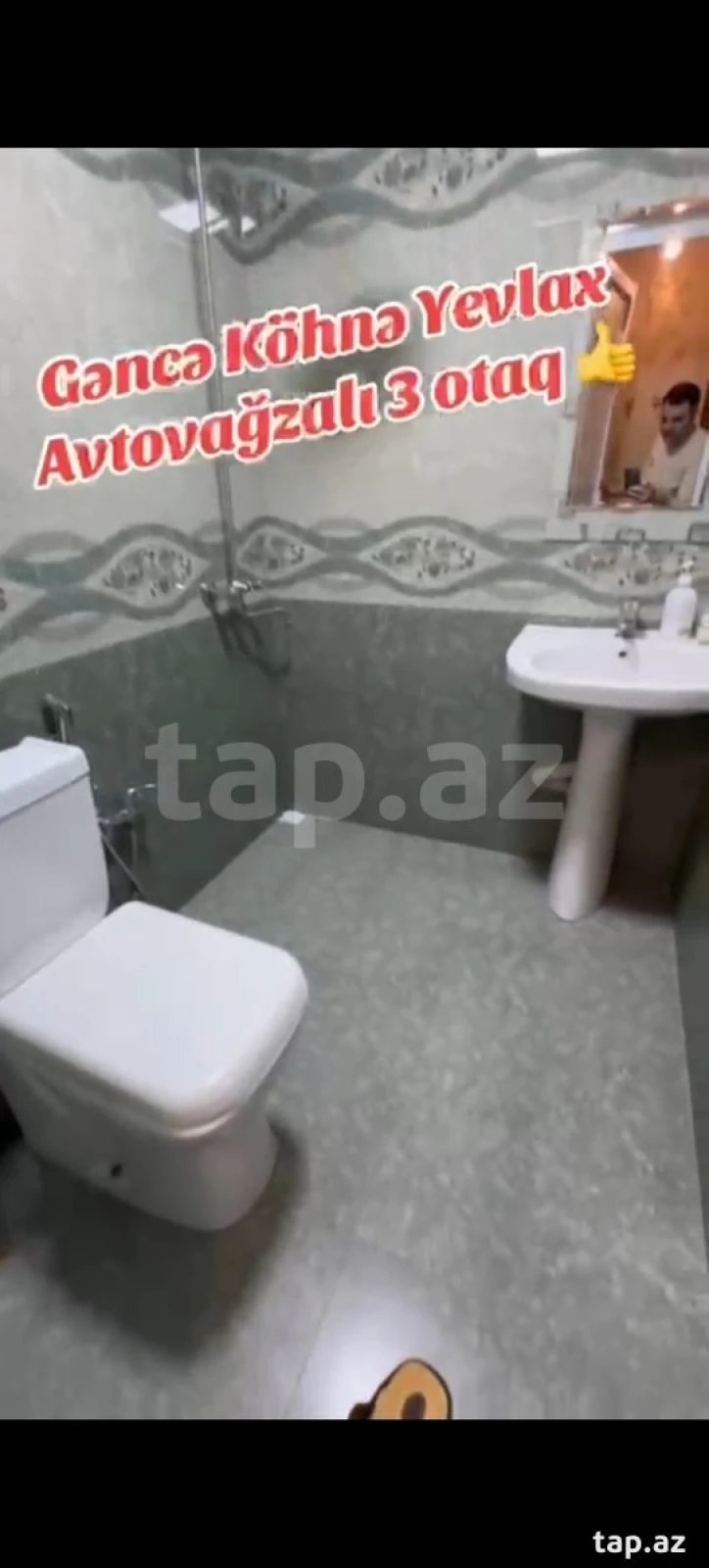 Satılır 3 otaqlı mənzil 60 m²