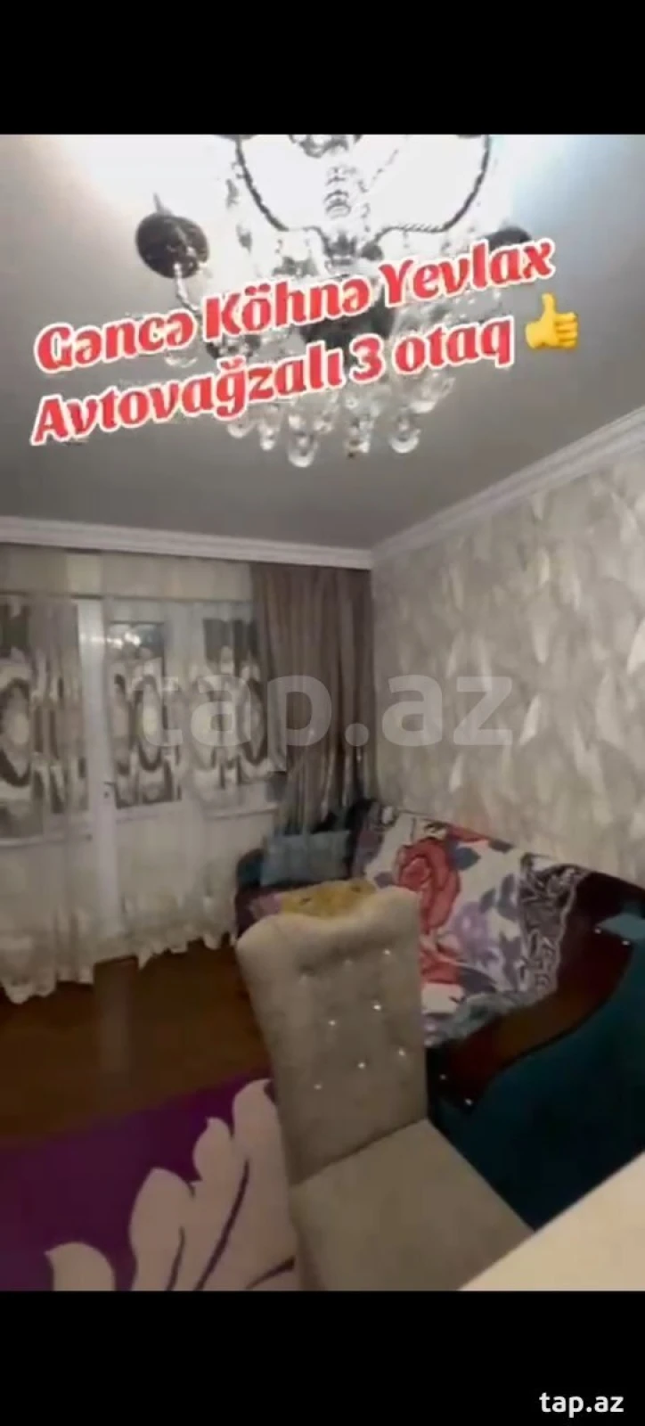 Satılır 3 otaqlı mənzil 60 m²
