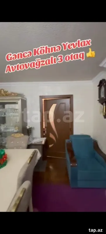 Satılır 3 otaqlı mənzil 60 m²