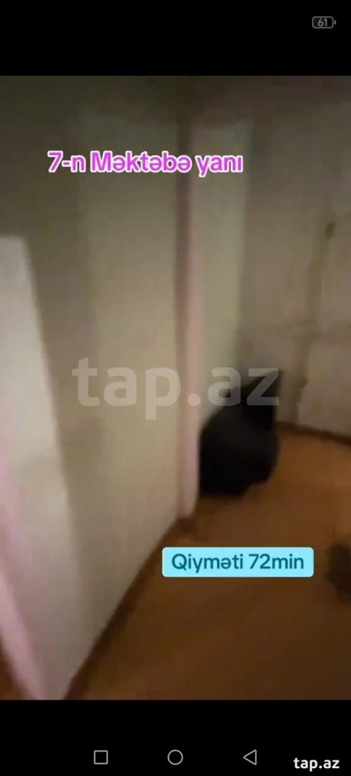 Satılır 3 otaqlı mənzil 64 m²