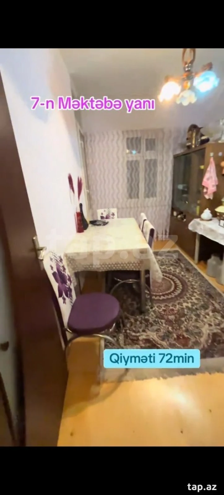Satılır 3 otaqlı mənzil 64 m²