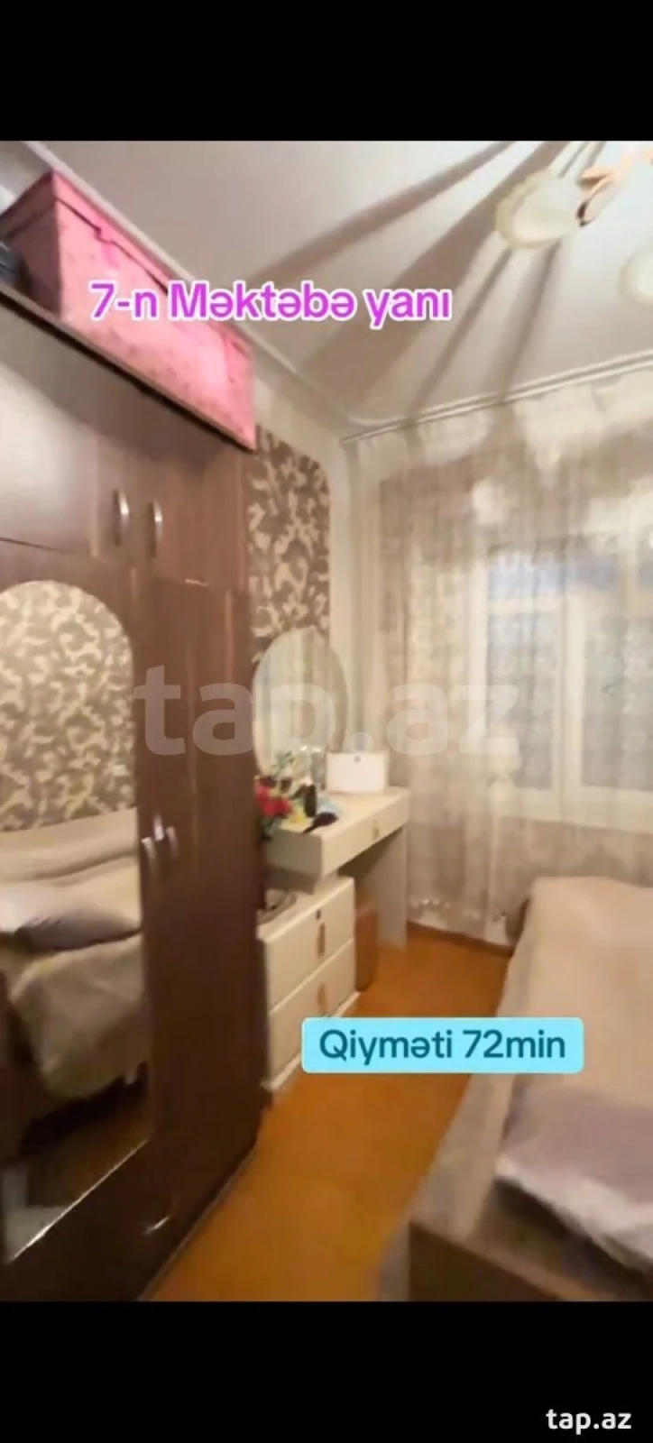 Satılır 3 otaqlı mənzil 64 m²