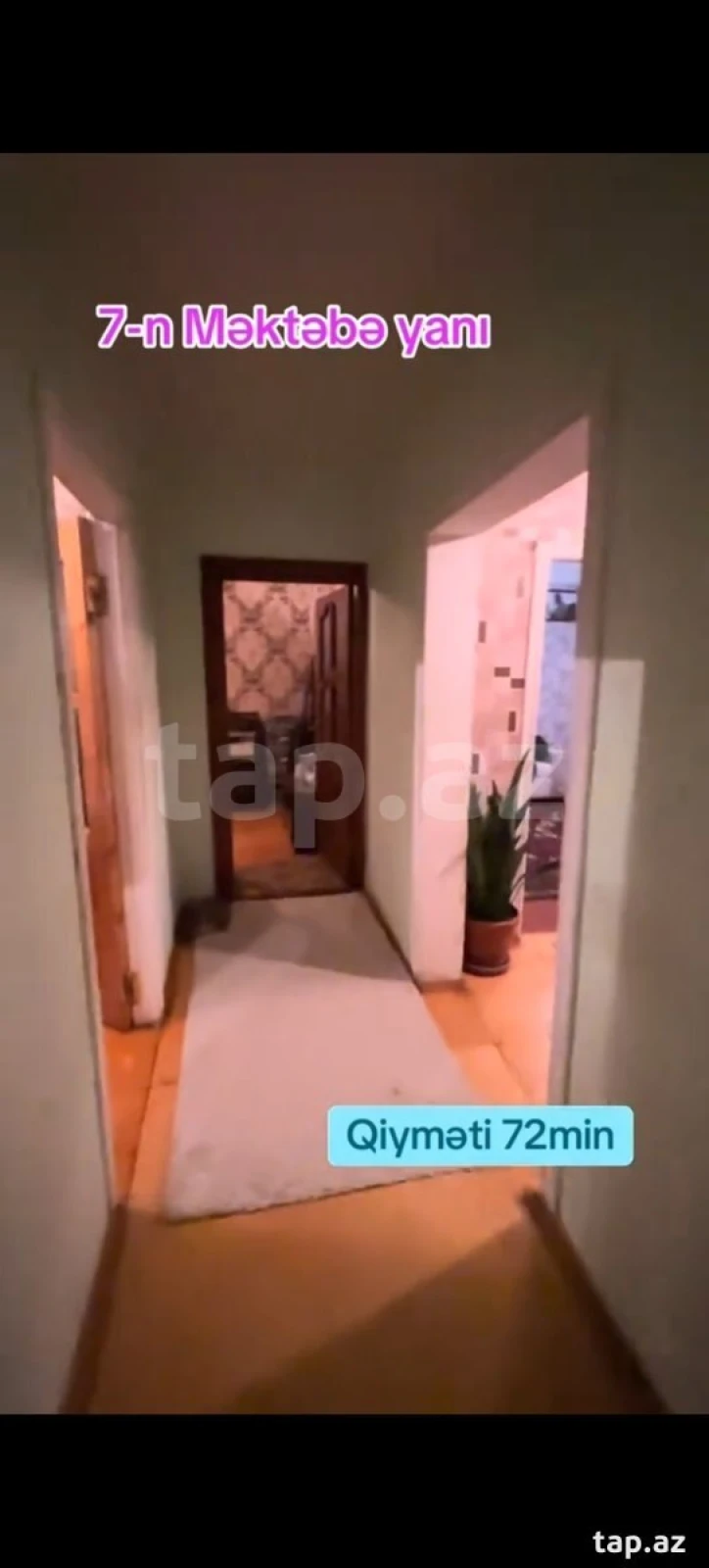 Satılır 3 otaqlı mənzil 64 m²