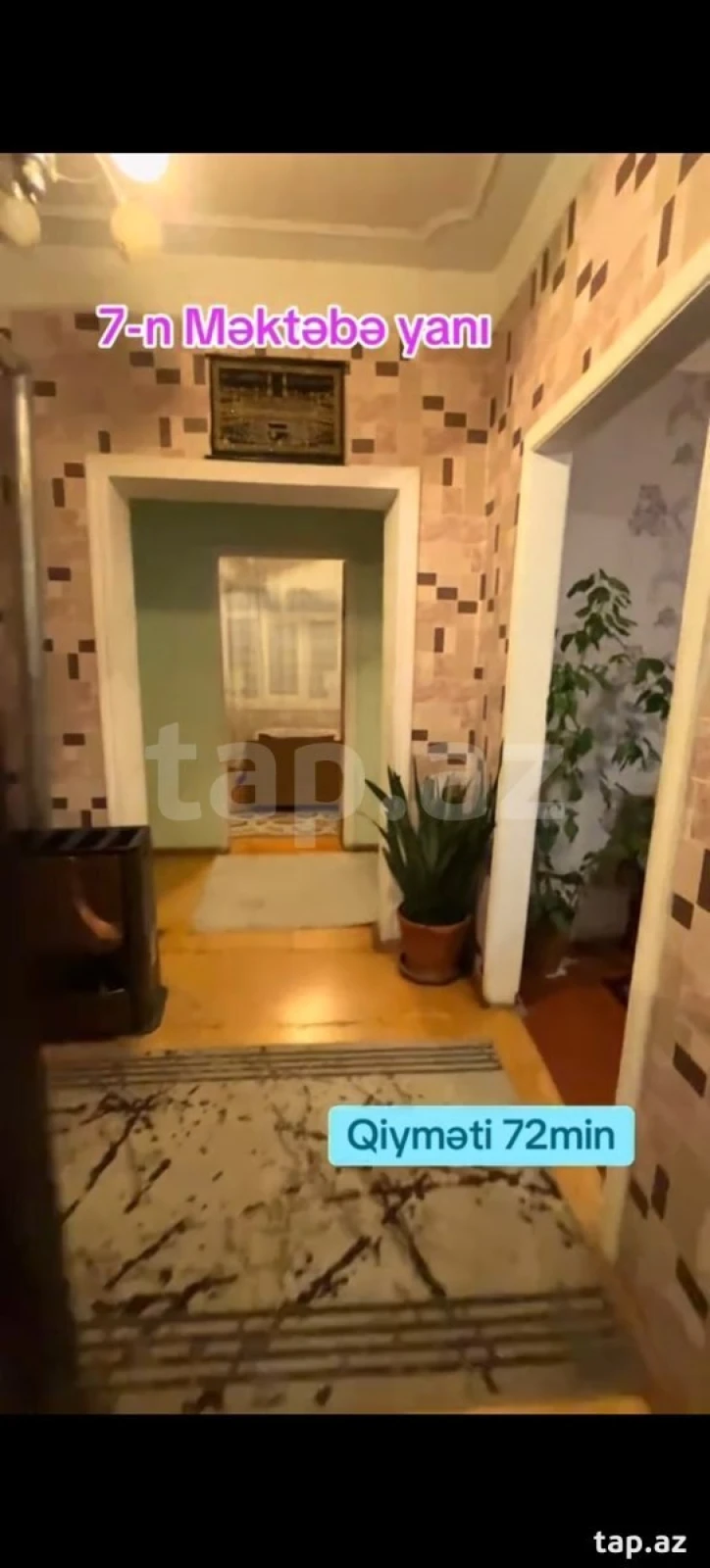 Satılır 3 otaqlı mənzil 64 m²