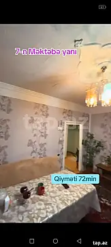 Satılır 3 otaqlı mənzil 64 m²