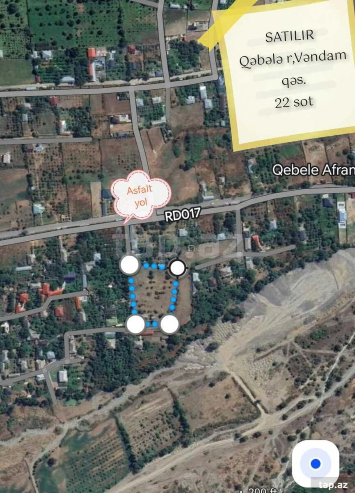 Satılır torpaq sahəsi