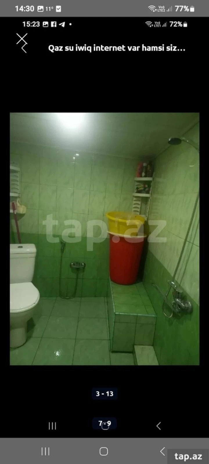 Kirayə verilir 2 otaqlı həyət evi 60 m²