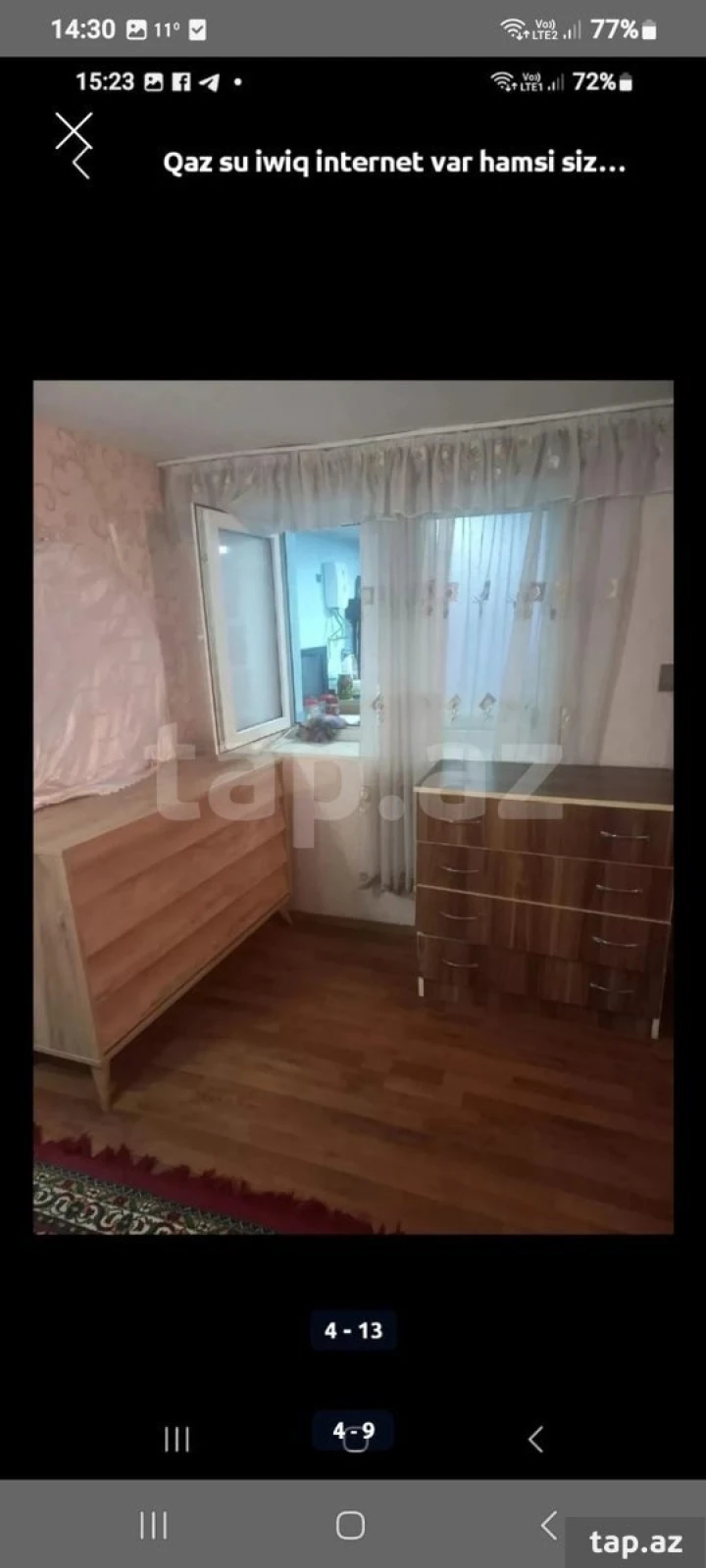 Kirayə verilir 2 otaqlı həyət evi 60 m²