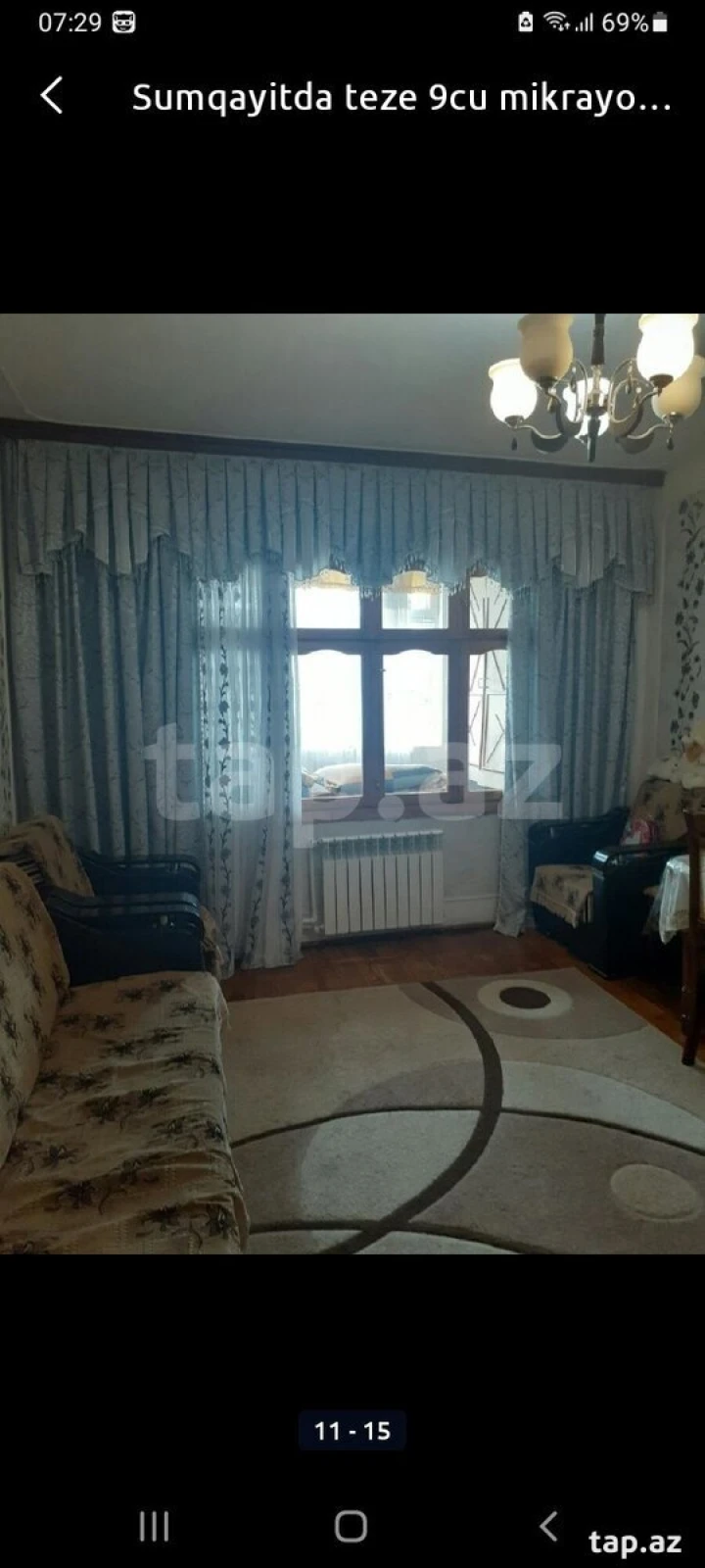 Kirayə verilir 2 otaqlı mənzil 45 m²