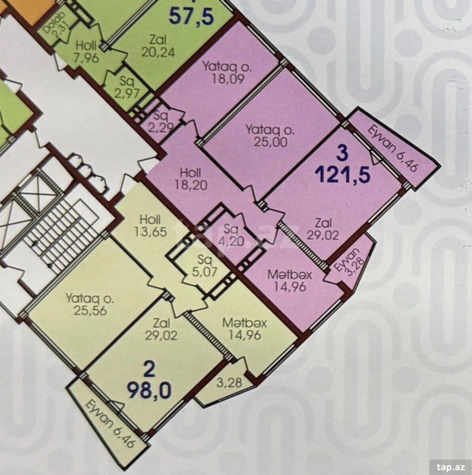 Satılır 3 otaqlı yeni tikili 122 m²