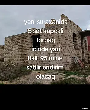 Satılır torpaq sahəsi — Bakı, Yeni Suraxanı