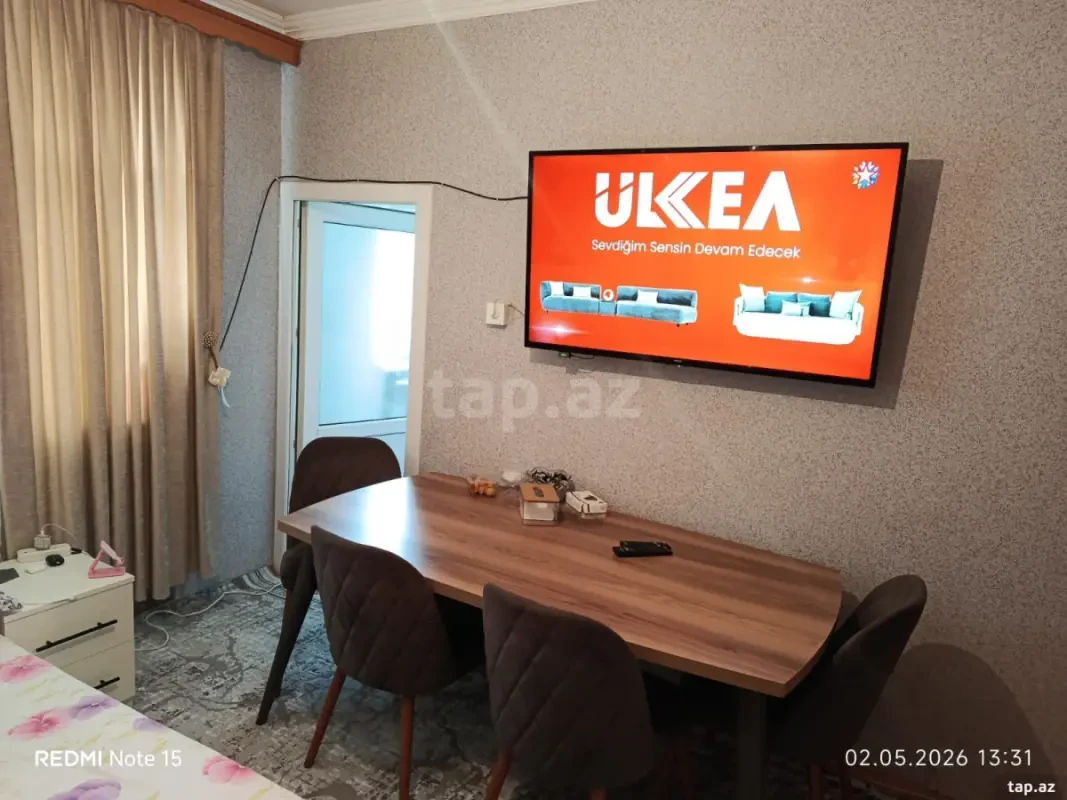 Kirayə verilir 1 otaqlı mənzil 35 m²