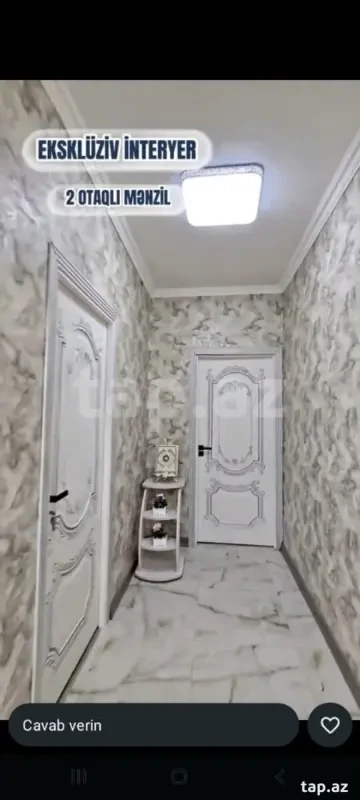 Satılır 2 otaqlı yeni tikili 55 m²