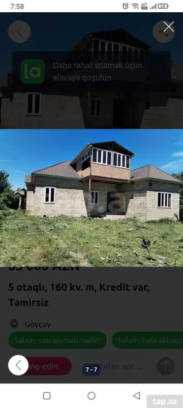 Satılır 5 otaqlı həyət evi 240 m²