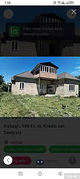 Satılır 5 otaqlı həyət evi 240 m² — Göyçay 5 otaq 240.00 m²