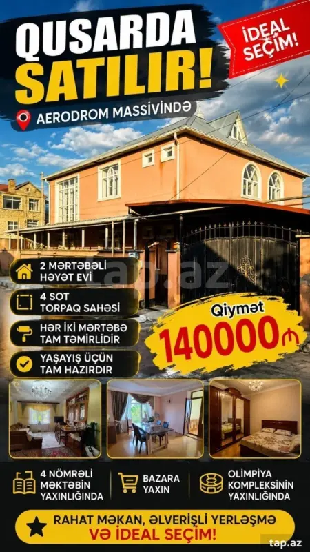 Satılır 7 otaqlı həyət evi 200 m²