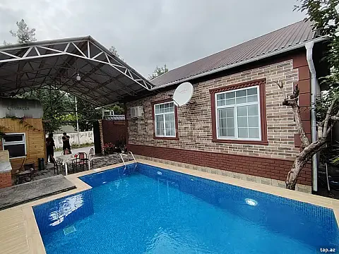 Kirayə verilir 2 otaqlı həyət evi 100 m² — Qəbələ 2 otaq 100.00 m²